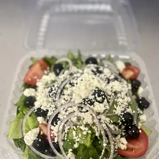 Greek salad your choice of dressing.