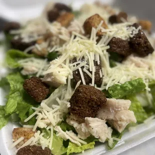 Chicken, Caesar salad