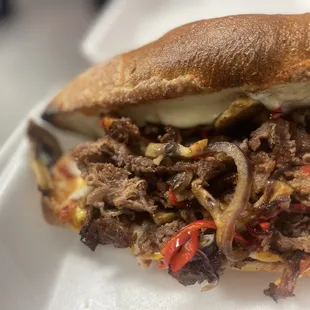 Philly cheesesteak sandwich