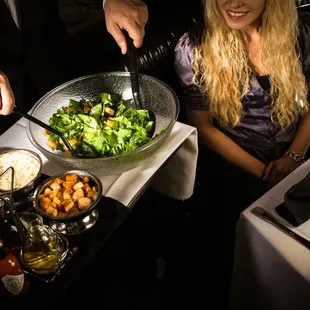 Our Famous Classic Caesar Salad Prepared Table Side