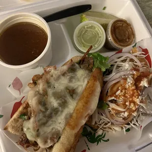 half torta and crispy taco