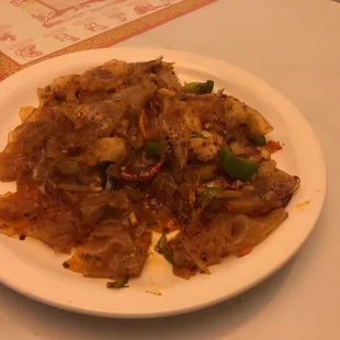 a plate of food on a table