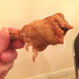 I love deep fried chicken feathers on my wings. Said no one ever.
