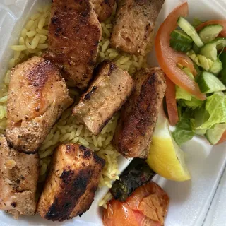 Salmon Kabob Plate