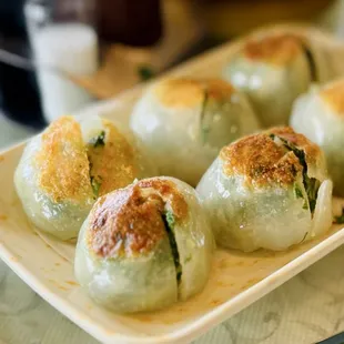Deep fried shrimp and chive dumplings