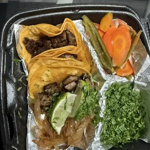 good flavor just VERY small not worth $3.75 per taco