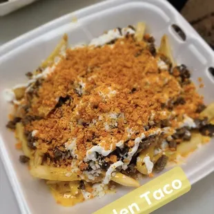 a close up of a plate of food