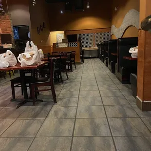 the interior of a restaurant