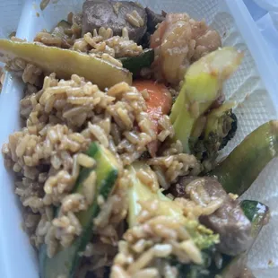 Steak and shrimp hibachi