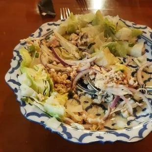 Larb chicken salad,  I had eaten 75%