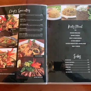 1/1/24: menu prices chef specialties