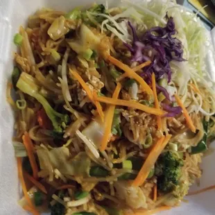 Vegi  Phad Thai, delicious!  Get it spicy