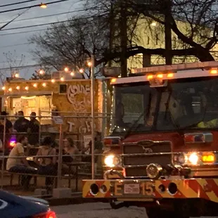 Fire department putting out the Thai chicken heat.