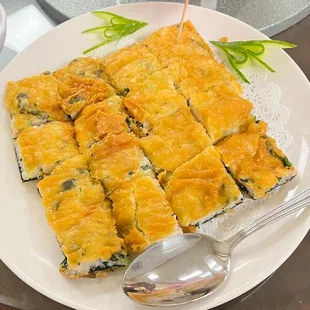 28. Crispy Shrimp and Bok Choy Toast