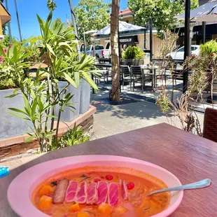 Mango Red Curry with Seared Ahi Tuna