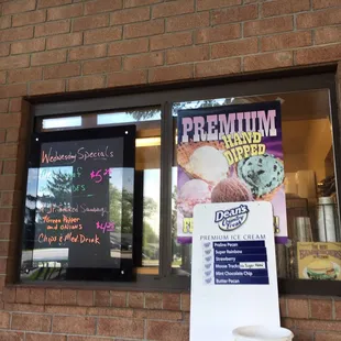 a sign for a donut shop