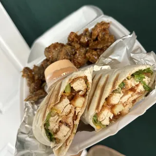 Vegan Messy Chicken Wrap