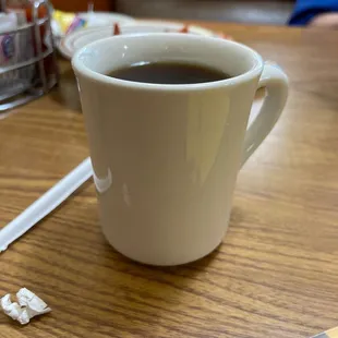 a cup of coffee on a table