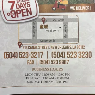 address and contact information