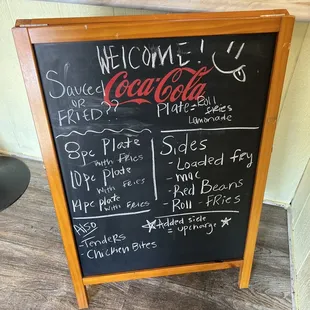 Menu board