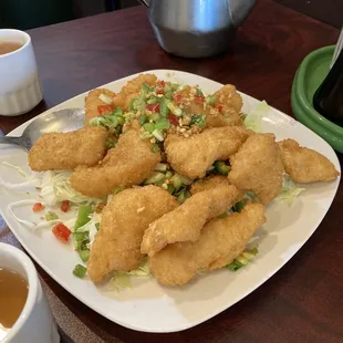 Cream Corn Fried Fish Fillet Tomato Beef