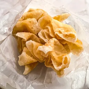 a pile of fried food on a plate