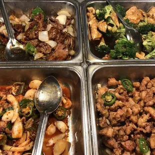 a variety of food items