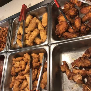 a variety of food items