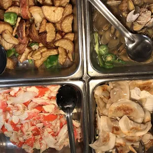 a variety of food items