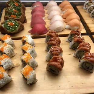 sushi, sushi and sashimi, food, sashimi