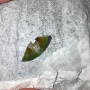 peice of shell or something that cracked my tooth when i ate the shrimp fried rice.