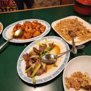 plates of food on a table