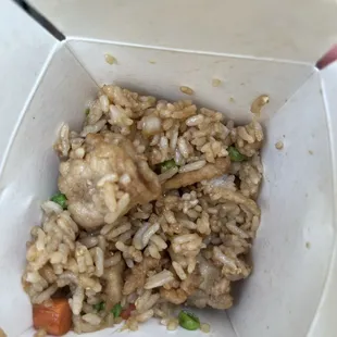 Terrible pork is slimy wet gummy texture wouldn't eat it again if they paid me 2