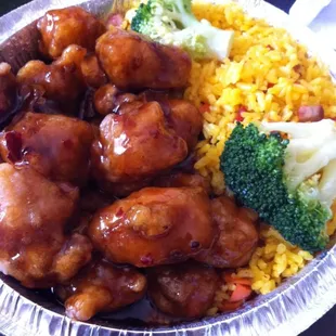 Orange chicken lunch special!