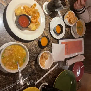 Egg Drop Soup  , Seafood Delight, Pork Egg Roll