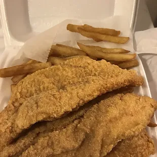 fried chicken and french fries