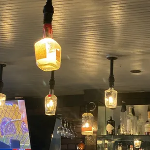 Bourbon bottle lighting!