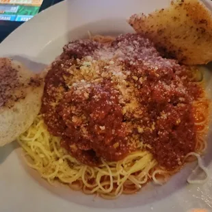 Dec 2024 angel hair &amp; meatballs YUM!