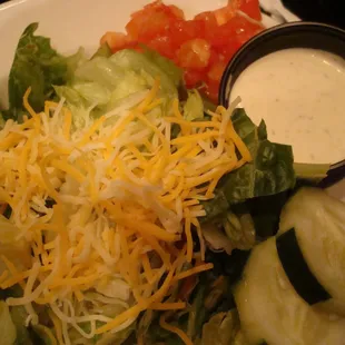 Side Salad with Ranch Dressing