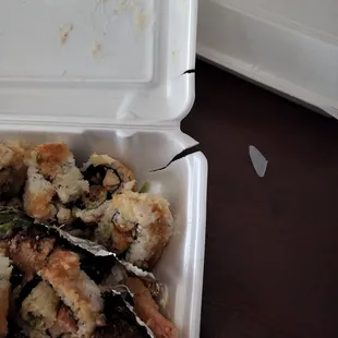 Cracked container from being dropped