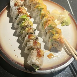 Dragon Roll and tiger king roll