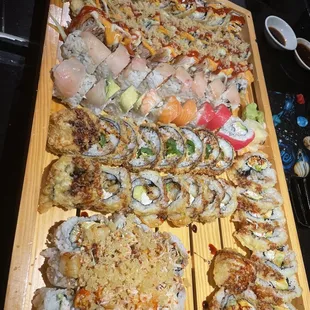a variety of sushi