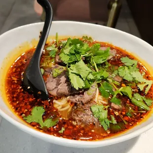 Spicy Beef Noodle Soup Sichuan Style