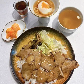 BBQ Pork Jowl with Donburi
