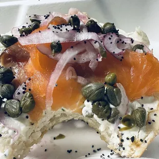 Bitten bagel, yum