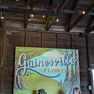 Small Gainesville poster at the dining area