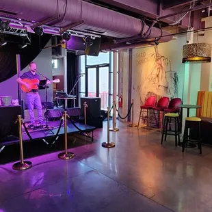 a stage set up for a concert