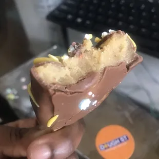 28/03/2022 -- Chocolate Chip Doughsicle ($4) -- Goldie's Donuts &amp; Bakery