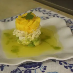 Crab and Mango Tower