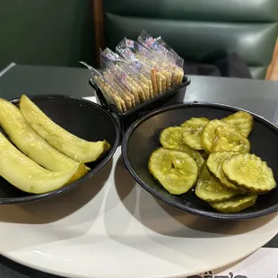 Dill slices, bread &amp; butter slices